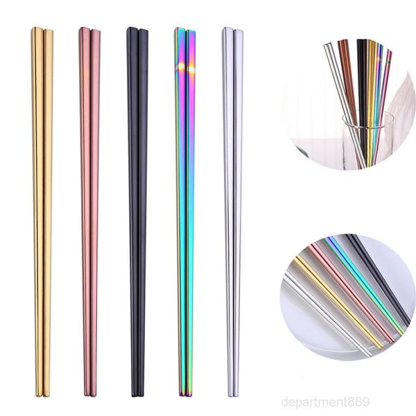

a-304 stainless steel square chopsticks flatware home l simple style tableware 23*7cm dhl shipping owf2275