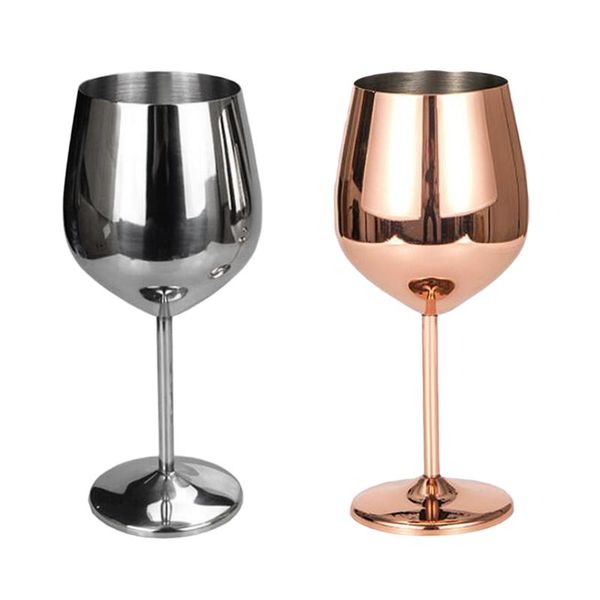 

mugs stainless wine glass goblet white or red drinking glasses cup silver rose gold