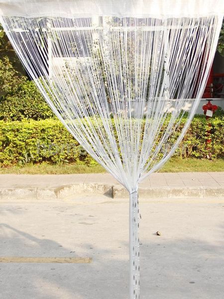 

white string beads decor door curtain window room divider hanging drapes 2x1m1