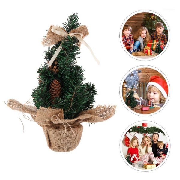 

2pcs exquisite christmas tree deskornament fake xmas tree1