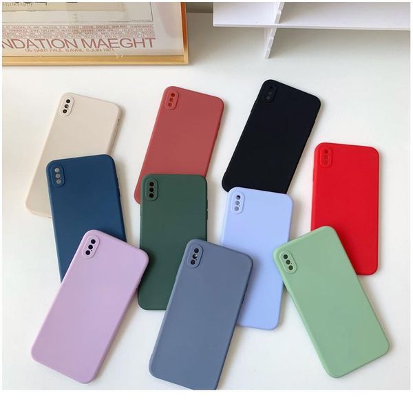 

luxury square sile phone case for iphone 11 pro max x xs xr 8 7 6 6s plus se2 soft can jllgmi