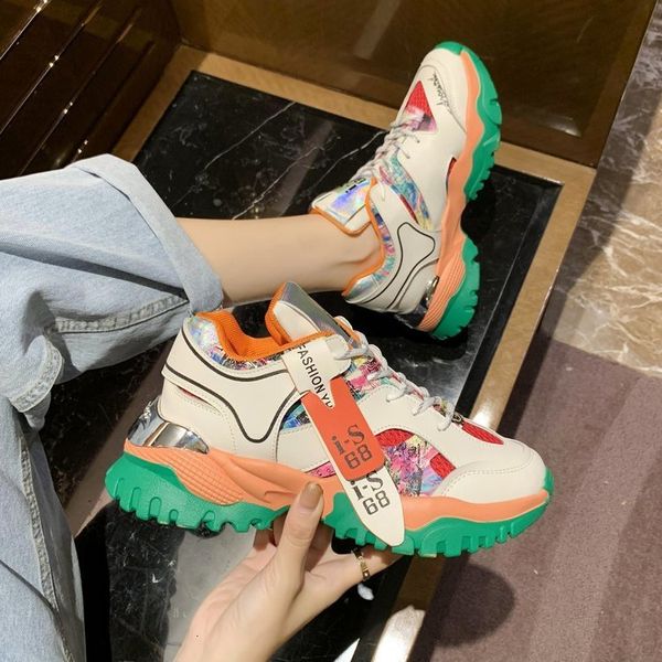 

2021 new spring fall chunky women casual breathable non-slip rentals even women's fashionable father shoes 5ke8, Black;white