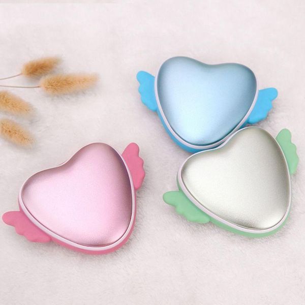 

on heart shape angel hand warmer portable usb charging heater small handy pocket