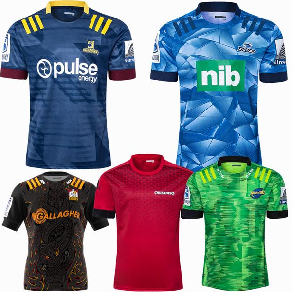 

new 2020 2021 crusaders blues highlanders hurricanes rugby jerseys 20 21 training shirts s-5xl, Black;gray