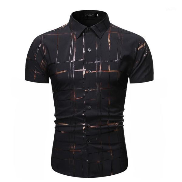 

fashion men's shirt streetwear casual short sleeve shirt camisa button plaid hawaii print beach blouse camisa masculina1, White;black