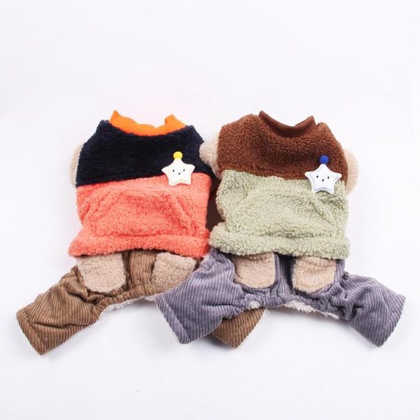 

dog apparel cat winter jumpsuit hoodie star design pet puppy coat jacet outfit 5 sizes 2 colours