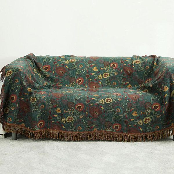 

blankets cotton tassel reactive printed blanket nordic sofa cushion cover towel bed office lunch break