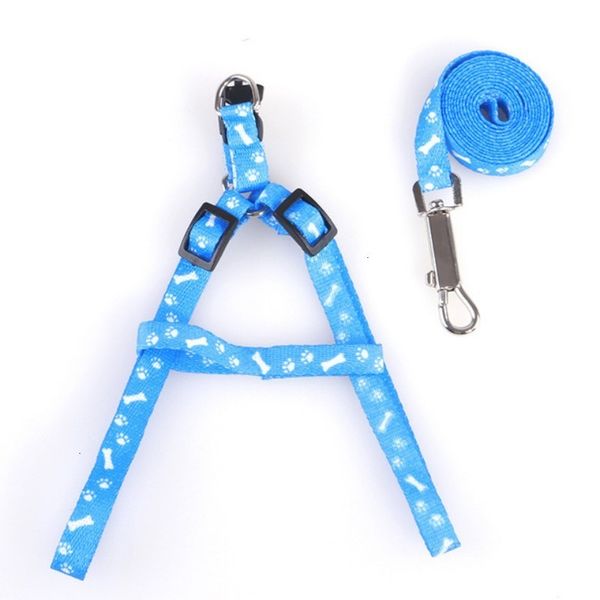 

uizswu factory price material harness colorful leash 120cm necklace nylon rope tie pet teddy dog puppy cat animals collar lead 6 n