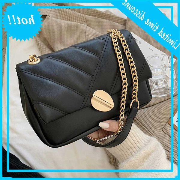 

chains pu leather small crossbody bags for 2021 quality designer handbags shoulder simple women handbag bag