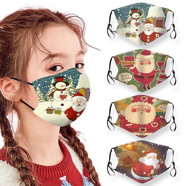 

american european fast mask shipping and party children protective christmas face for kids washable adjustable masks