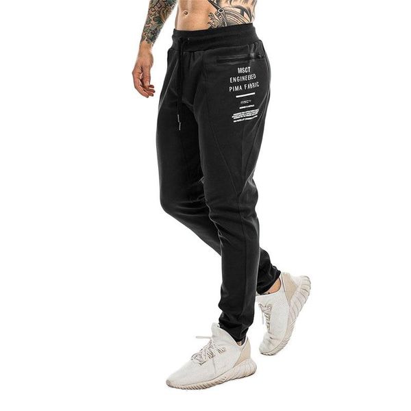

calças masculinas moletom casual jogger workout pant homem streetwear hip hop roupas masculinas, Black