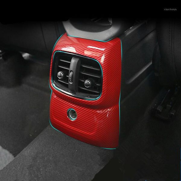 

abs carbon fiber printed car back air vent outlet cover styling moulding trim sticker for mini cooper countryman f60 2017 20181