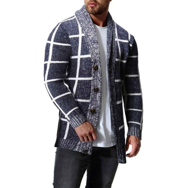 

men's jackets check print woolen coat trench windbreaker mens 2021 jacket slim fit windbreak loose men winter coats homme plus size, Black;brown