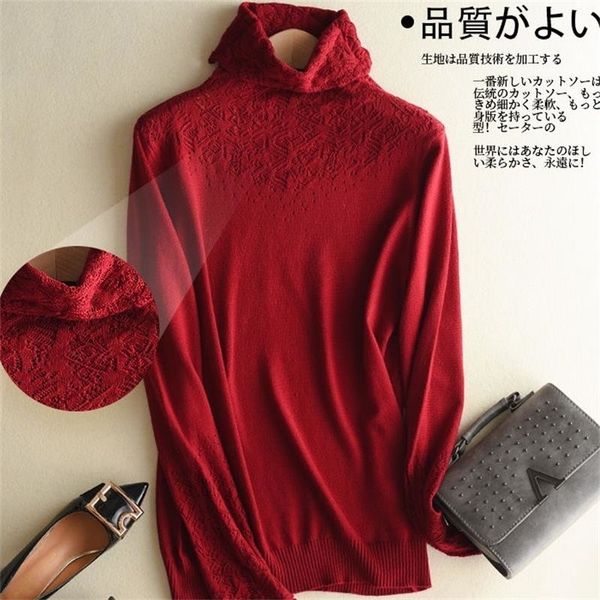 

women knitted sweaters pullovers turtleneck long sleeve solid color sweater women v191130, White;black