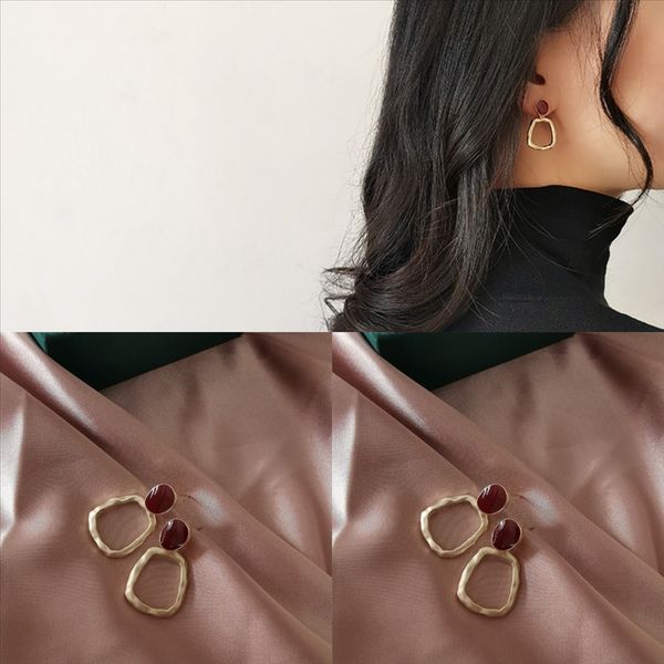 

t440 real factory lozenge earring silver flower earrings stud shiny woman lady small heart love earplug price zirconia fashion sterling, Golden