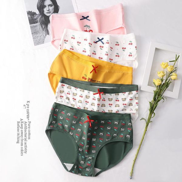 

5pcs/set women underwear cotton everyday ladies girls panties plus size briefs intimates lingerie knickers -xxl, Black;pink