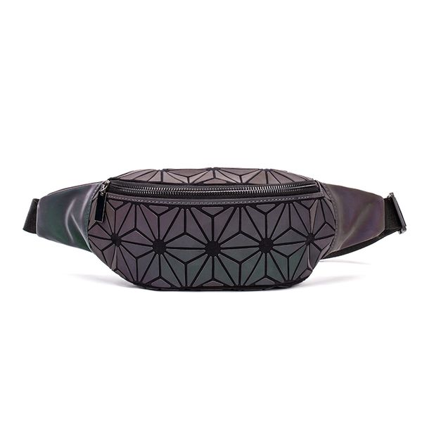 

lovevook fanny pack women waist pack female belt bag for girls small purse waist pack ladies mini banana geometric luminous bag