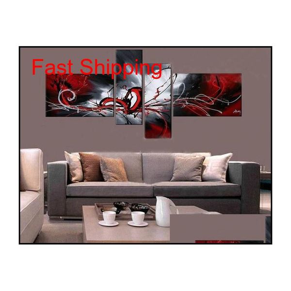 

abstract modern oil painting huge canvas art sets on canvas nice abstraction multiple piec qylhmu yh_pack