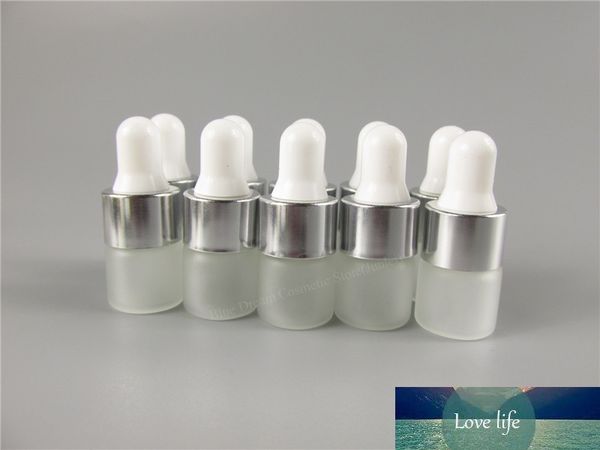 

dhl 500pcs 1ml 2ml 3ml frosted glass perfume vials essential oils bottle in refillable dropper fragrance containers bottles