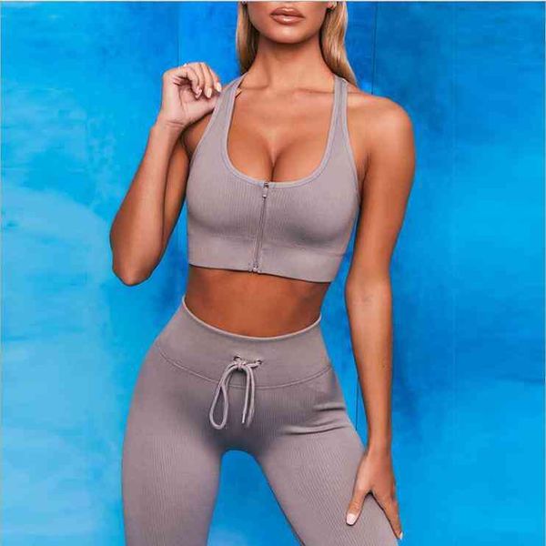 

seamless drawstring sports yoga suit pants bra two piece set, Black;blue