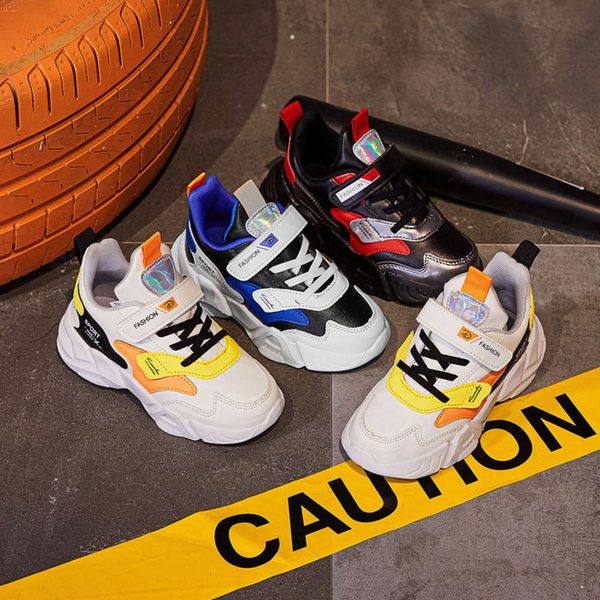 

spring jinjiang new 2021 light leather sports boys' casual korean children's sho, Black;red