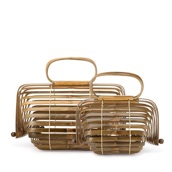 

realer women handbag bamboo bag female genuine totes straw woven foldable bucket hollow beach bags ladies purse summer 2020 wood