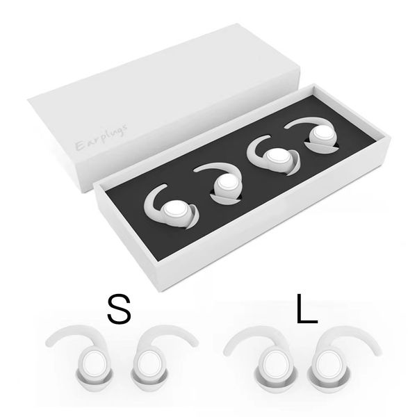 

2 pair of reusable comfortable silica gel earplugs, waterproof and noise reduction, applicable to aircraft noise snoring learning.