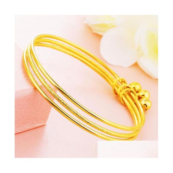 

girls thin 3pcs bangles set bracelet 18k gold bracelet bangles women wedding bracelet couple jewelry factory wholesale 9m4xg, Black
