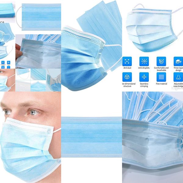 

designer mask 3-layer non-woven disposable protection and personal health masks face sanitary mask fast shipoutlet02oicn5nou