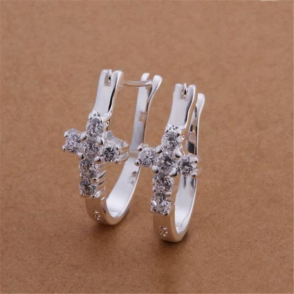 

factory direct charm women wedding crystal cross silver color clip earrings selling fashion jewelry e311 h bbyjnp, Golden