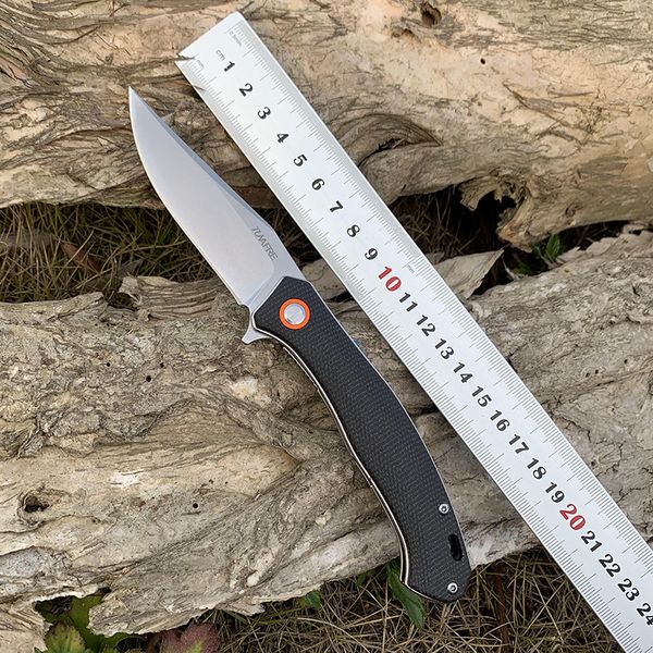 Tunafire GT958 D2 Coltello in acciaio Coltello tascabile pieghevole Micarta Maniglia Cuscinetto a sfere Campeggio EDC Caccia Strumento tattico di sopravvivenza all'aperto