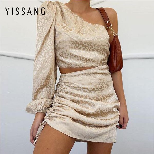 

casual dresses yissang hollow out club dress mini one shoulder print party short celebrity summer women clothes floral 20211, Black;gray