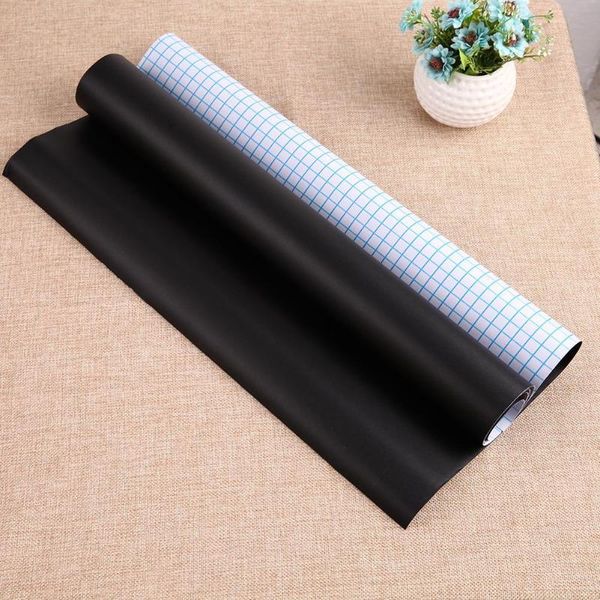 

chalkboard 200*60cm black self-adhesive blackboard wall sticker waterproof removable reusable sticker poster with 5 color chalk