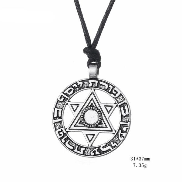 

10pcs ethnic choker hebrew religious statement necklace men star of david pendant necklaces for women gift jewelry, Silver