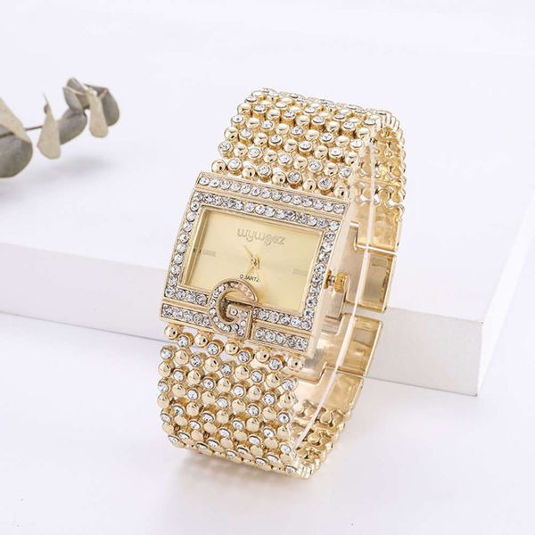 

bracelet with luxury diamond women's watch bracelet watch square steel band fashion bracelet watch n3rj, Slivery;brown
