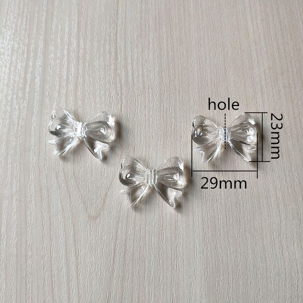 

new arrival 29x23 mm 270pcs clear acrylic bows shape beads for necklace,earrings parts,hand made jewelry diy 200930, Black
