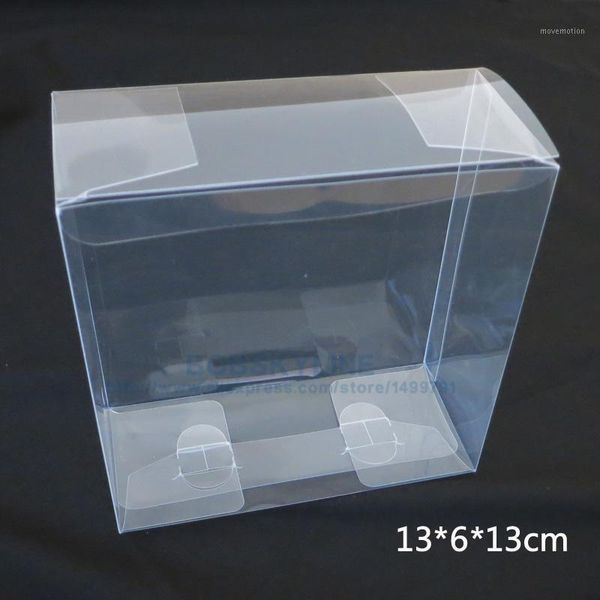 

25pcs 13x6x13cm toys dolls gift display box tramsparent pvc box dustproof plastic1