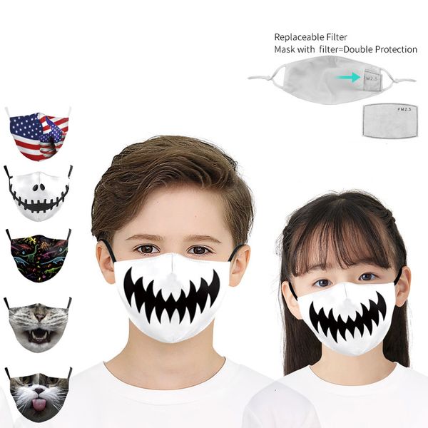 

outdoor party mask animal digital printing anti smog pm2.5 masks can be cleaned breathable dustproof earmuffs spot + 2pcs filter