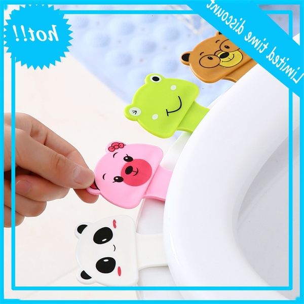 

cover portable device cartoon convenient toilet handle lid lifter not dirty