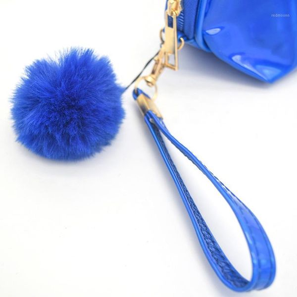 

1 pcs women portable cosmetic bag holographic hairball makeup bags storage travel bag eig881