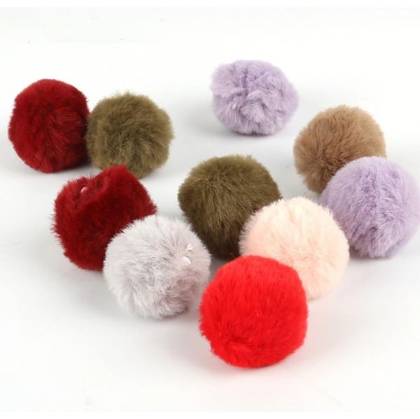 

4cm pompon bunny fluffy keychain pom pom bulb woman bag porte cleff trinket natural rex rabbit hair ball real wool fur f jllweh, Slivery;golden