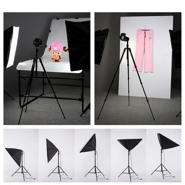 

lighting & studio accessories pography 50x70cm four lamp softbox kit with e27 base holder soft box camera for po vedio1
