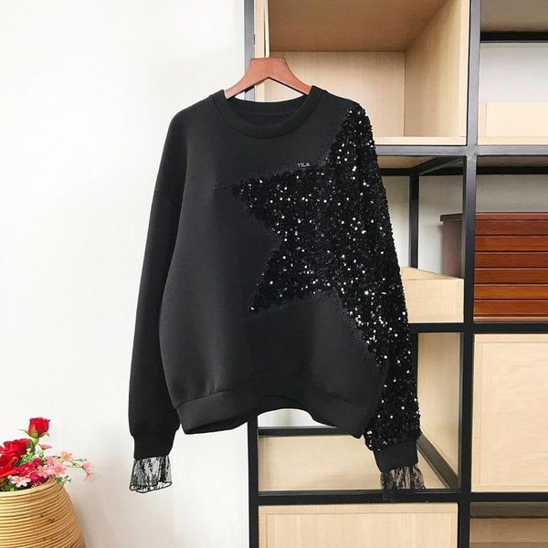 

soft waxy and crisp lace sleeves autumn and winter, Black