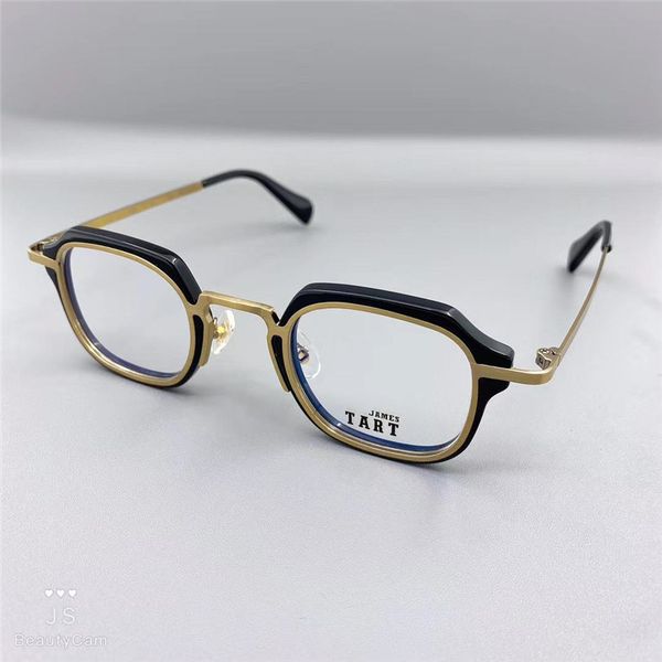 

tart228 new men and women classic optical glasses oval titanium plank frame goggles simple atmosphere style glasses with watch case, White;black