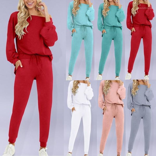 

women's tracksuits fashion women two piece set sportswear autumn lady split 2 sports suit casual solid color ladies tracksuit jogging1, Gray