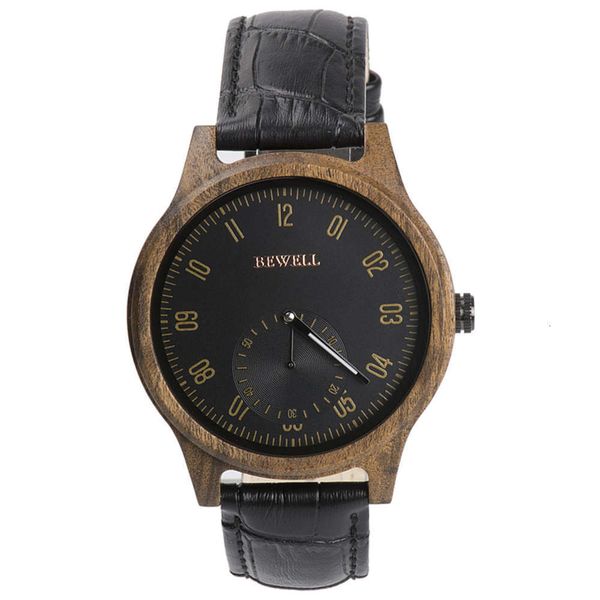 

watch casual simple men's quartz wooden watch really straight belt, Slivery;brown