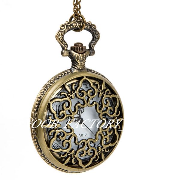 Novo estilo grande padrão romano relógio de bolso colar retro jóias camisola cadeia europeia e americana moda moda relógio relógio de bolso relógio