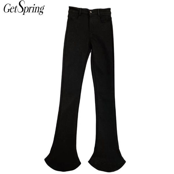 

genspring женские джинсы утолщенные черные джинсовые джинсы женские все матча винтаж высокой талии пролетные брюки 2020 новых модных брюк, Blue