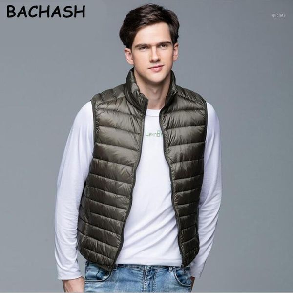 

bachash 2019 new arrival brand men sleeveless jacket winter ultralight fashion vest male slim vest mens windproof warm waistcoat1, Black;white