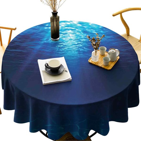 

круглый стол крышка настольной крышки скатерть подводный вид с песчаными морскими водными сценами sunbeams природа картинки